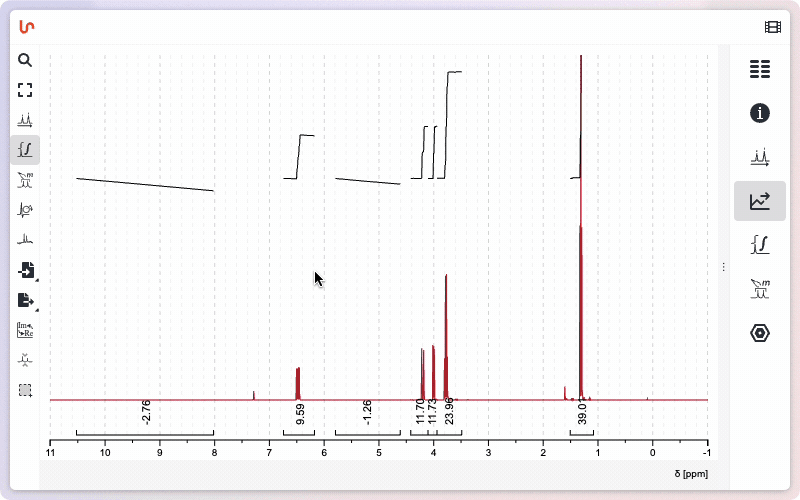 Baseline correction with live anchor points