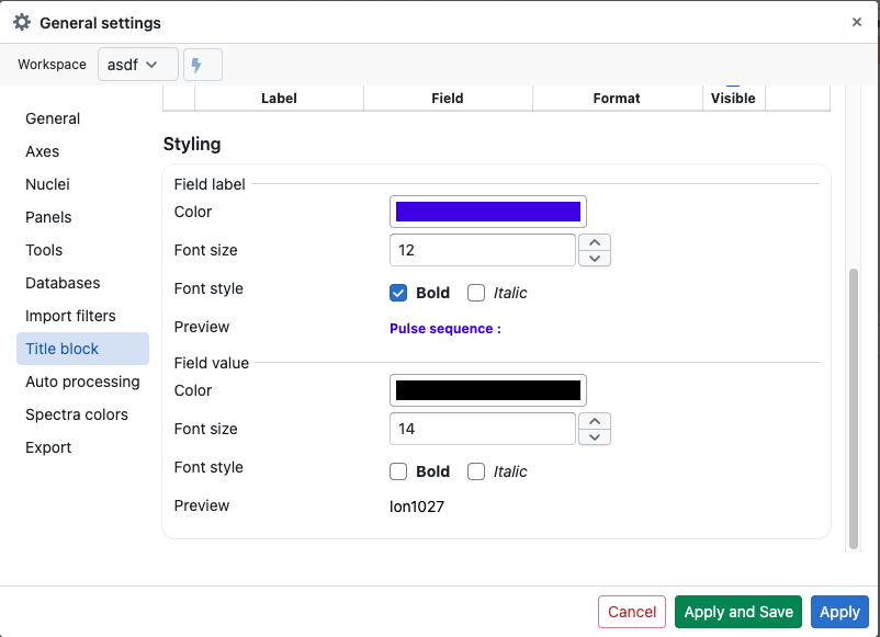 Title block styling options