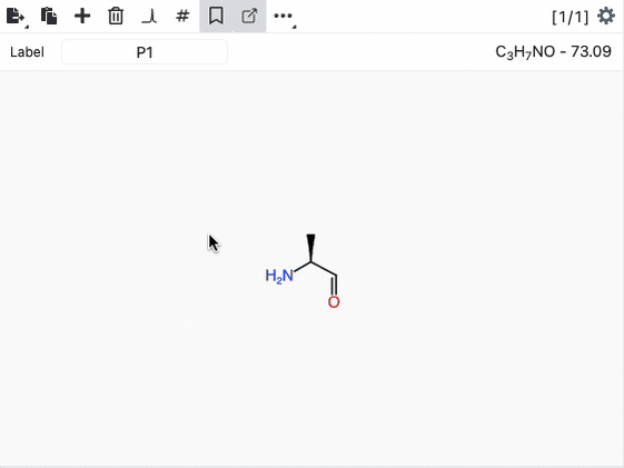 Draw molecule and label atoms